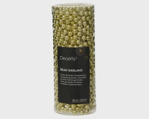 BEAD GARLAND SHINY LIGHT GOLD 10MT