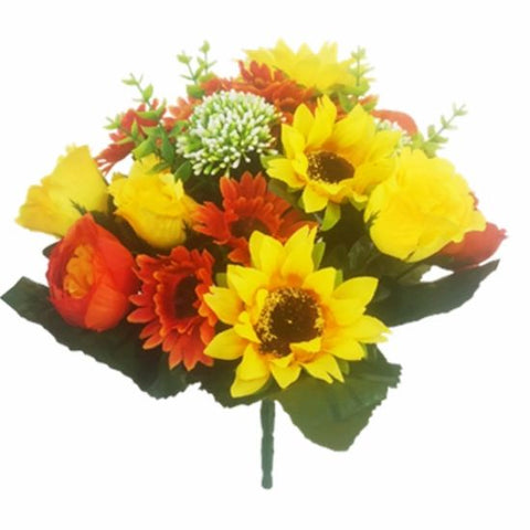 SUNFLOWER ROSEBUD AND FOLIAGE BUSH