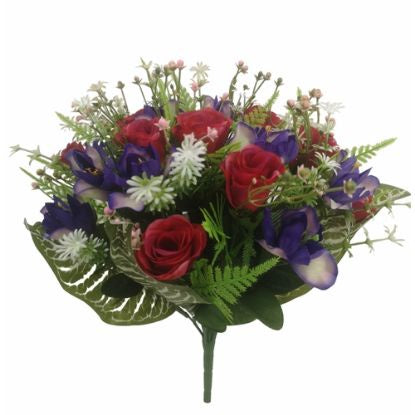 ROSEBUD/IRIS BUSH PURPLE/CERISE