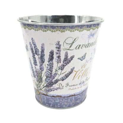 LAVENDER METAL POT 14CM