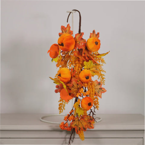 AUTUMN SWAG WITH BERRIES AND PUMPKINS