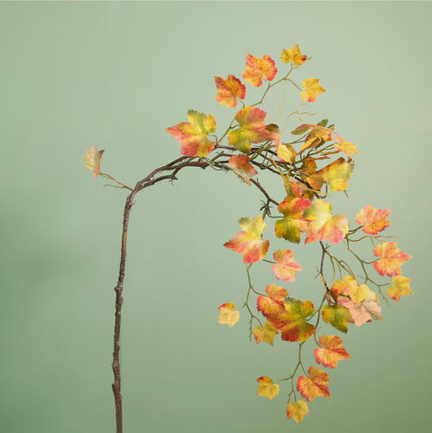 PRINTED CASCADING AUTUMN  BIRCH SPRAY