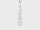 INEC4605 RHODIUM CRYSTAL TOWER NECKLACE