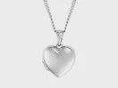 INEC4463 RHODIUM HEART LOCKET NECKLACE