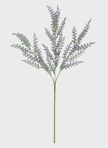 FLOCKED TALL BELL LAVENDER SPRAY PURPLE