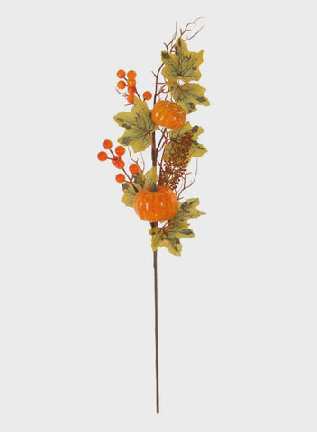 LARGE PUMPKIN BERRY LEAF SPRAY