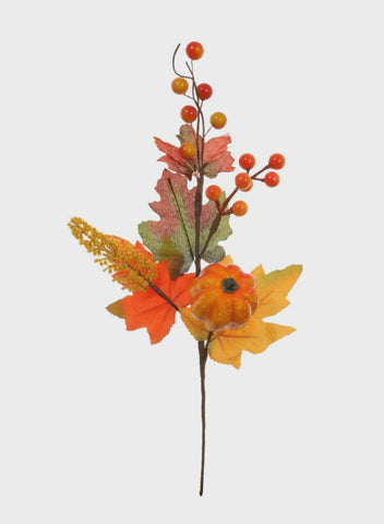 AUTUMN PUMPKIN LEAF SPRAY
