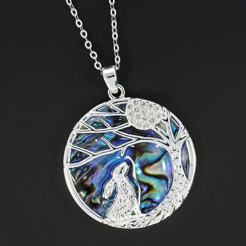 334089 PAUA SHELL MOONGAZER SP NECKLACE