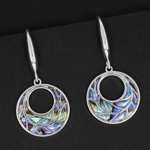 339495 PAUA SHELL SILVER PLATED ELEGANCE EARRINGS