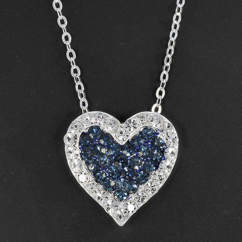 339837 TE AMO SILVER PLATED MIDNIGHT ROMANCE NECKLACE