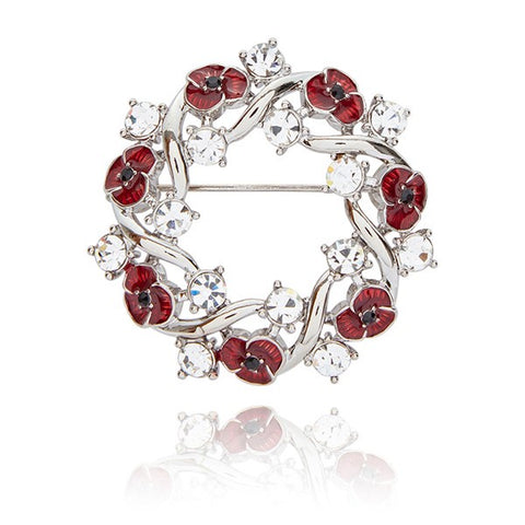349495 POPPY RIBBONS ELEGANT BROOCH