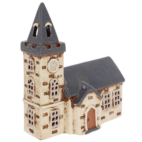 VILLAGE POTTERY STEEPLE CHURCH T/L