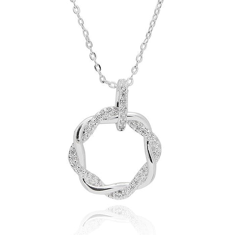 359120 TWISTED BLISS SP CIRCLE NECKLACE