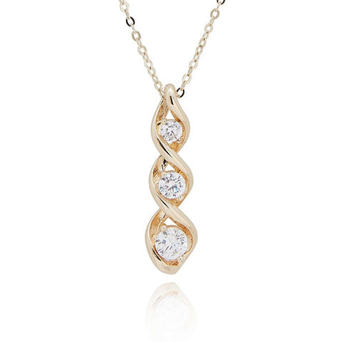 359154 TWISTED BLISS GP RIBBON TWIST NECKLACE