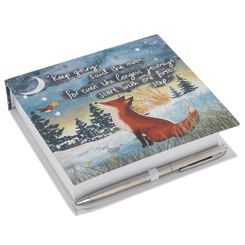 FOX UNDER THE MOON MEMO BLOCK KEEP GOING
