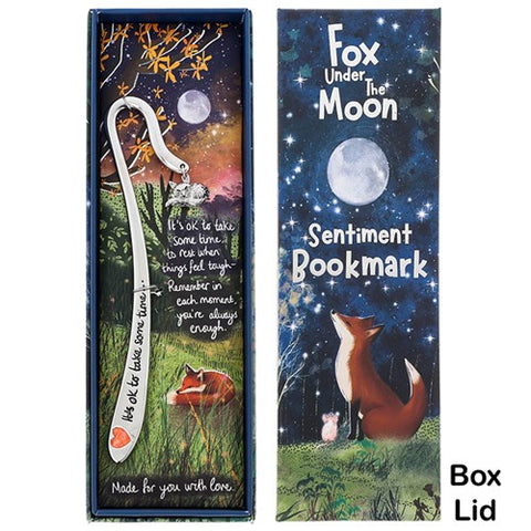FOX UNDER THE MOON - BOOKMARK TAKE SOME TIME