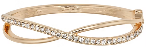 IBAN1769 GOLD CRYSTAL WEAVE BANGLE