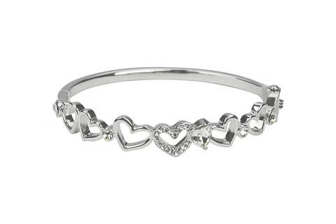 IBAN1721 CRYSTAL HEART BANGLE