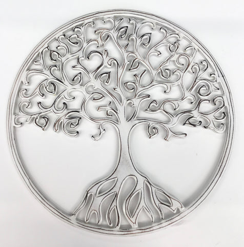 WHITE WASH TREE PLAQUE 40CMS