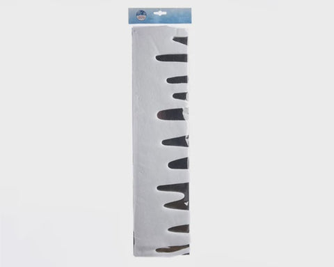 BORDER POLYESTER SNOW ICICLE WHITE 1.8MTS
