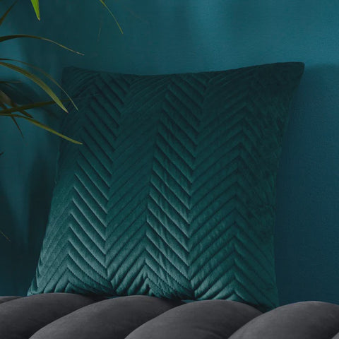 PINSONIC VELVET CUSHION 43CMS TEAL