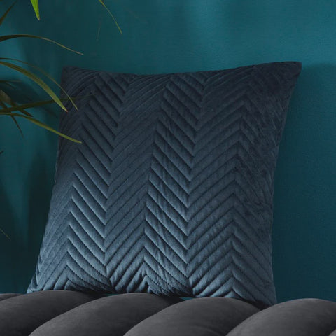 PINSONIC VELVET CUSHION 56CMS NAVY