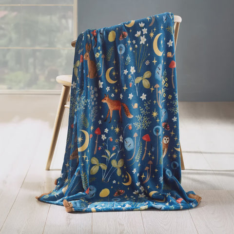 ENCHANTED TWILIGHT THROW NAVY 130X170CMS