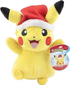 POKEMON 8" SEASONAL PLUSH PIKACHU WITH HAT
