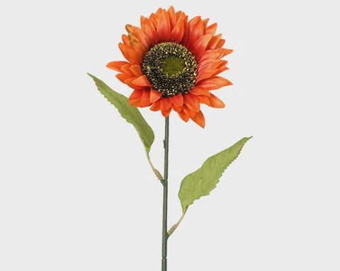 SUNFLOWER WITH LEAF ORANGE