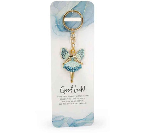 KEYRING BLUE ANGEL - GOOD LUCK