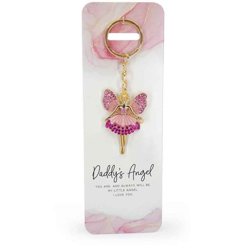 KEYRING PINK ANGEL - DADDY'S ANGEL