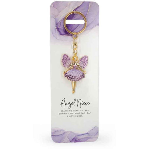 KEYRING PURPLE ANGEL - NIECE
