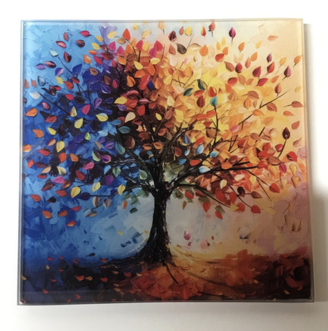 GLASS COASTER TREE OF LIFE