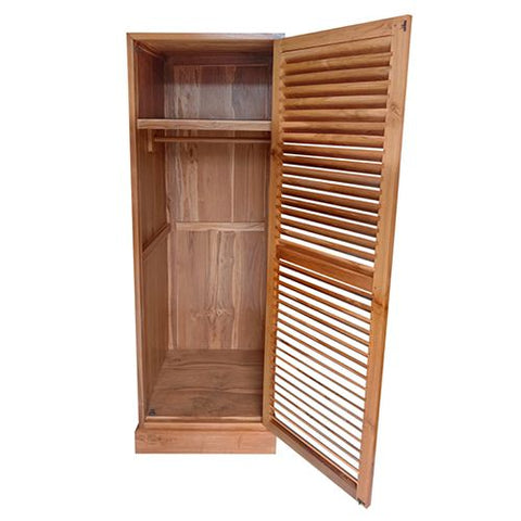 WARDROBE SINGLE LOUVRE DOOR HONEY