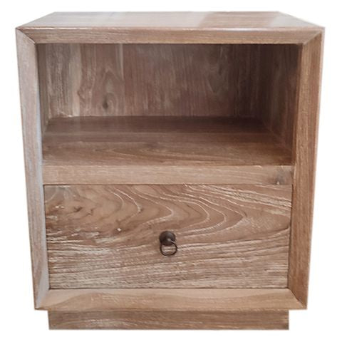 RWW 1DRAWER 1 SHELF BEDSIDE FLAT EDGE