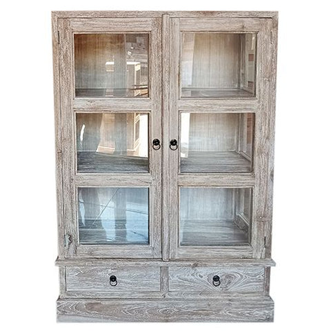 RWW FLAT EDGE DOUBLE GLASS CABINET