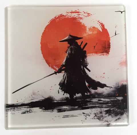 GLASS COASTER - SAMURAI