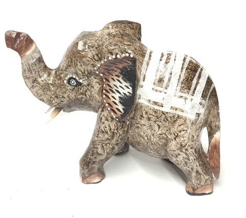 BROWN/TAUPE PAINTED ELEPHANT SMALL