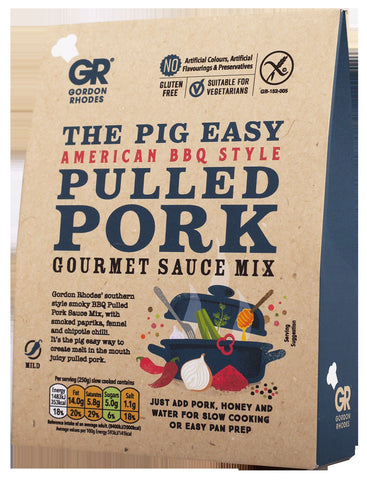 GORDON RHODES - PIG EASY AMERICAN BBQ STYLE PULLED PORK SAUCE MIX
