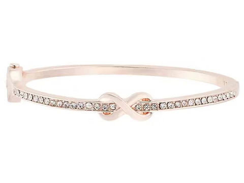 IBAN1874 ROSE GOLD CRYSTAL INFINITY BANGLE