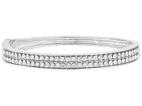 *IBAN1881 RHODIUM CRYSTAL BAND BANGLE