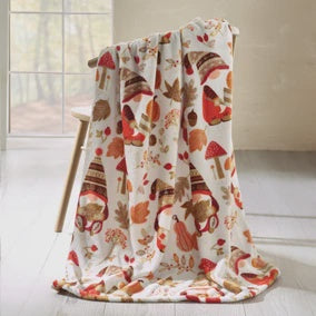 WOODLAND GONKS THROW 130X170CMS