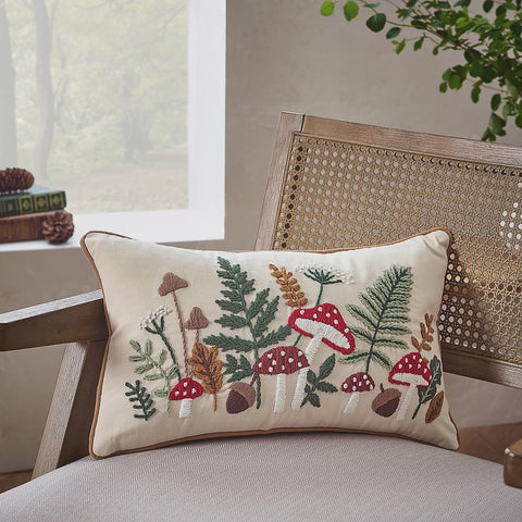 EMBROIDERED WOODLAND CUSHION 30X50CMS