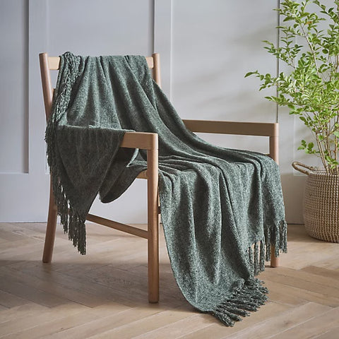MALMO THROW SAGE GREEN 127X152CMS