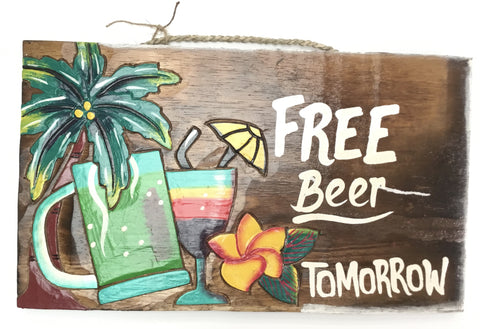 FREE BEER TOMORROW SIGN