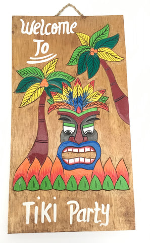 WELCOME TIKI PARTY SIGN