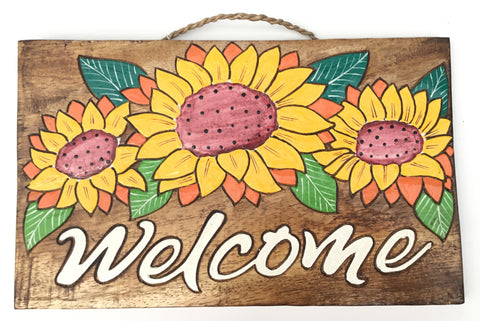 WELCOME SUNFLOWER PLAQUE