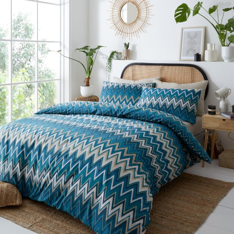 TYLER TEAL KING QUILT SET