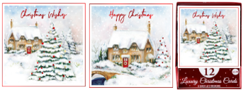 12 X WINTER VILLAGE CARDS