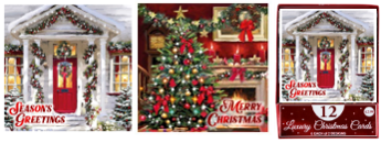 12 X XMAS HOME CARDS